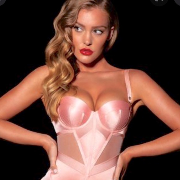 ♡BRAND NEW UNICORN RARE ICONIC HB™ ☆Jerry☆ BLUSH 32A Demi-Cup Push-Up SEX DRESS♡ - Picture 3 of 15